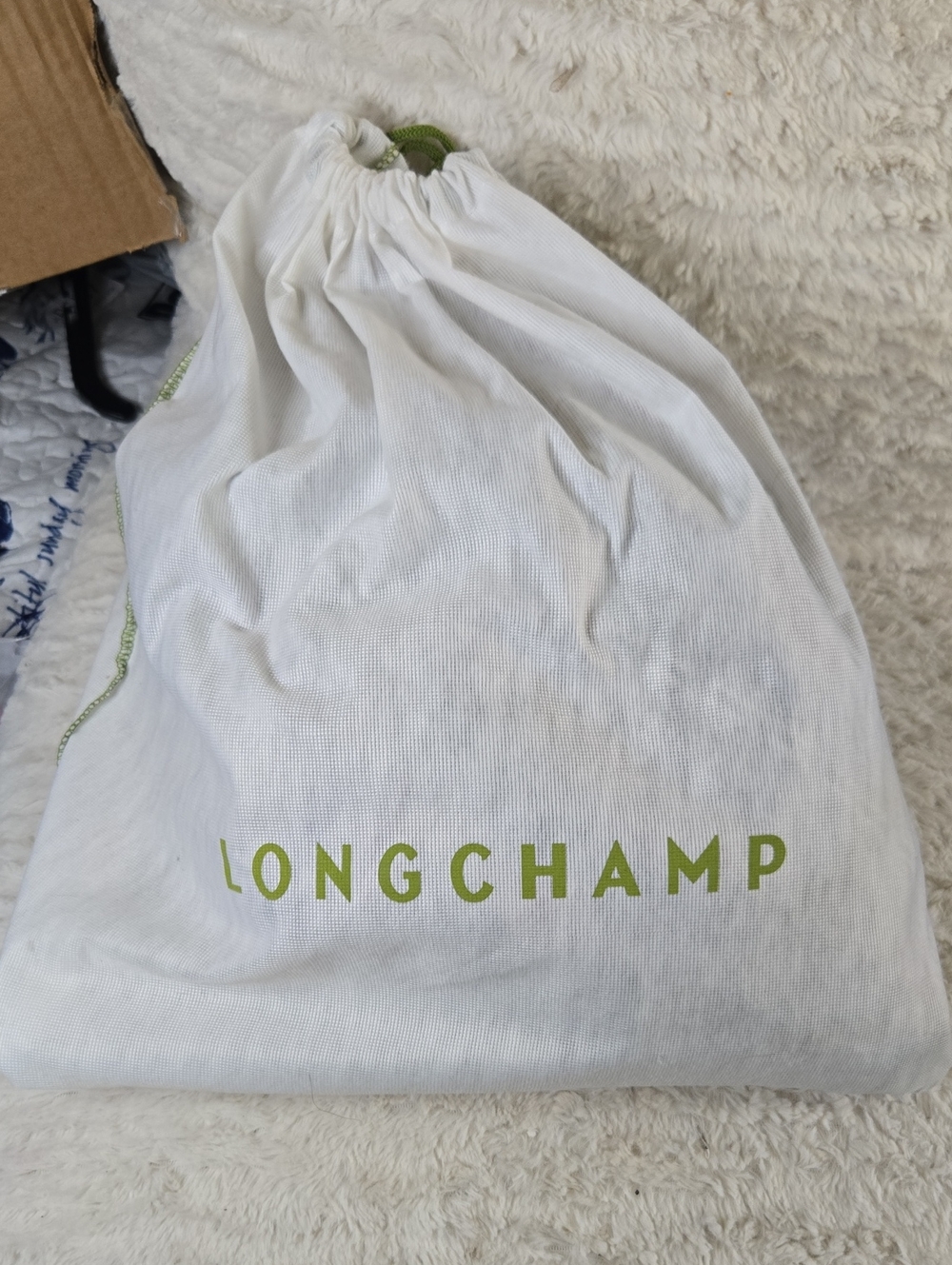 Longchamp Quilted Striped Tote in Grey, Brown and Black With Charm And Dustbag - Picture 12 of 12